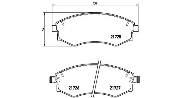 MAGNETI MARELLI Bremžu uzliku kompl., Disku bremzes 363700415011